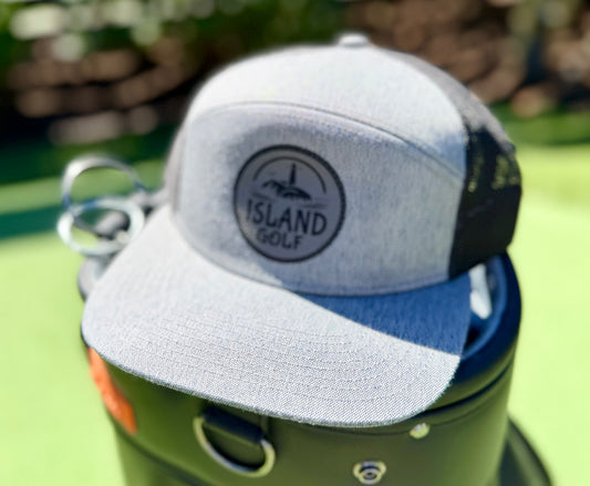 Island Golf Black Grey Trucker Hat