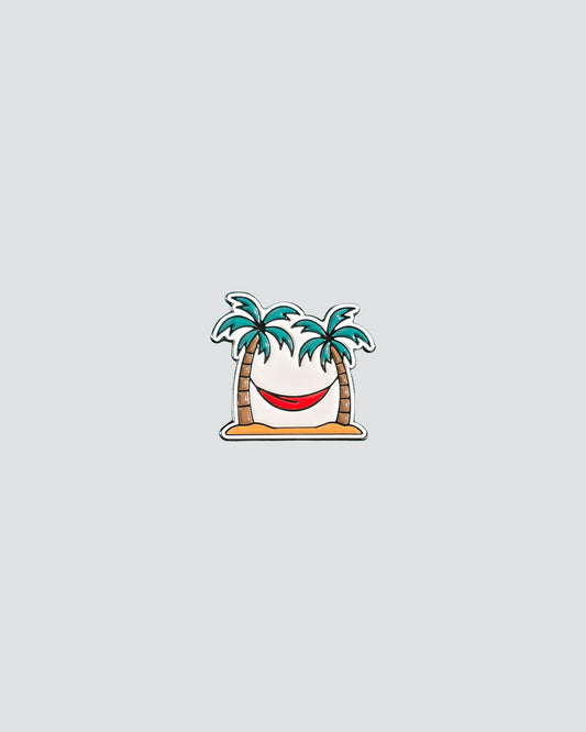 hammock between two palm trees ball marker
