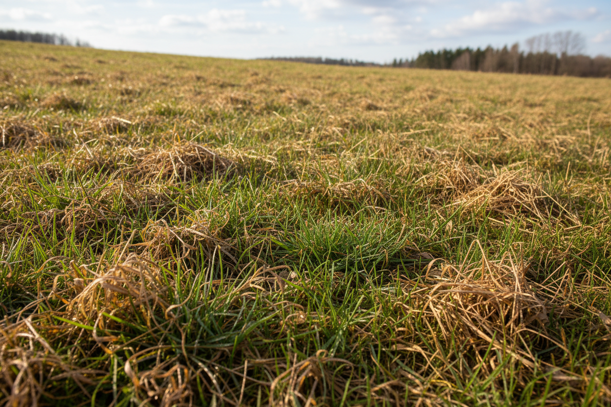 brown and green grass